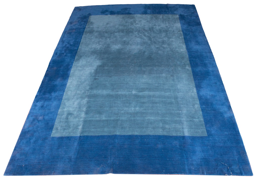 MODERN MINIMALIST BLUE RUG
