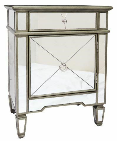 MODERN MIRROR PLATED BEDSIDE