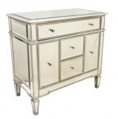 MODERN MIRROR PLATED CHEST OF