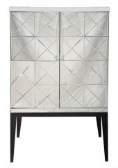 MODERN MIRRORED EBONIZED WOOD