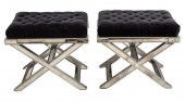 MODERN MIRRORED GRAY UPHOLSTER