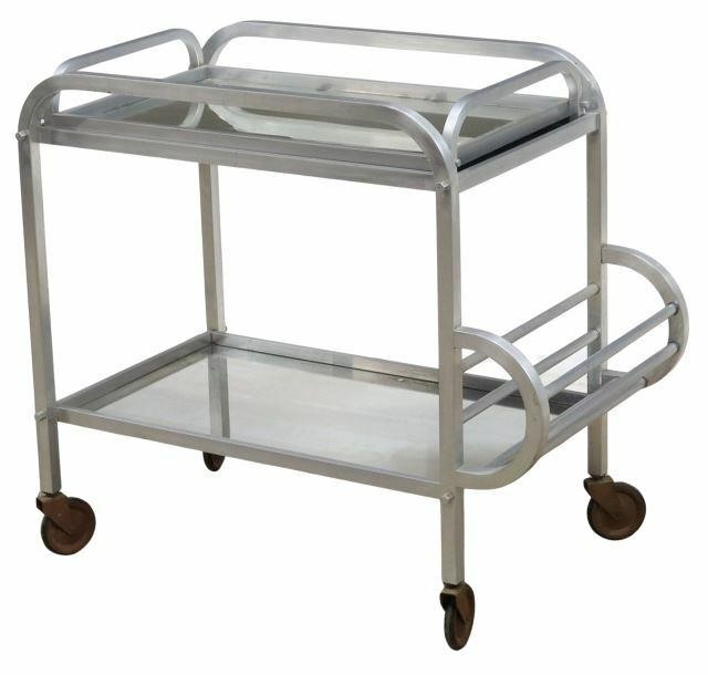 MODERN MIRRORED SILVER-TONE METAL