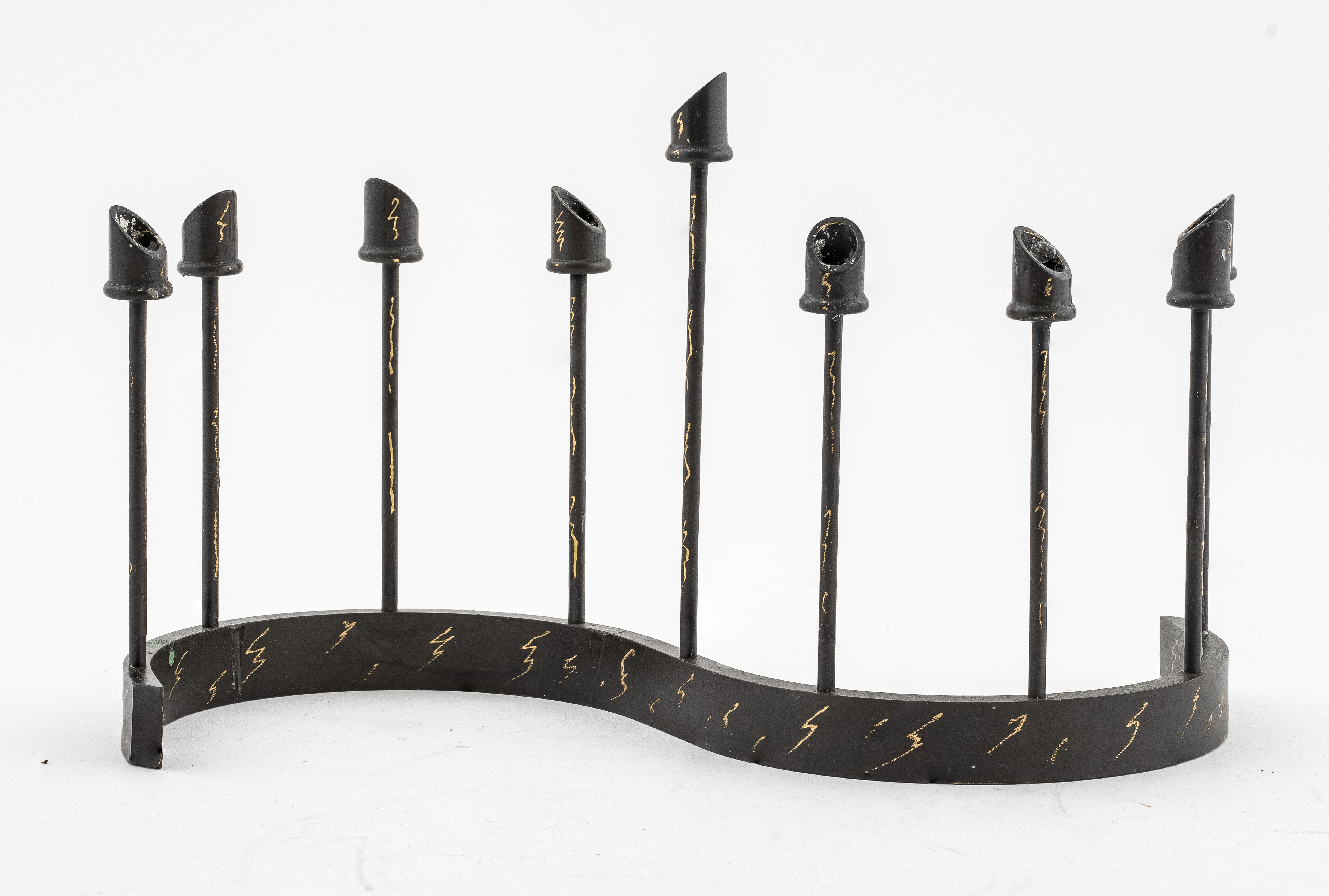 MODERN MIXED METAL MENORAH Modern