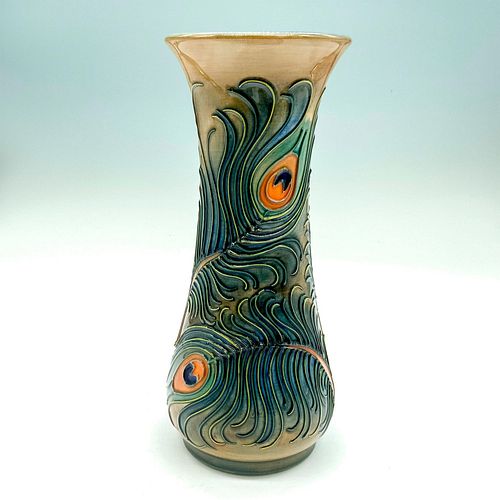 MODERN MOORCROFT PEACOCK VASE,