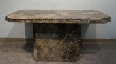 MODERN MOTTLED BROWN MARBLE PE