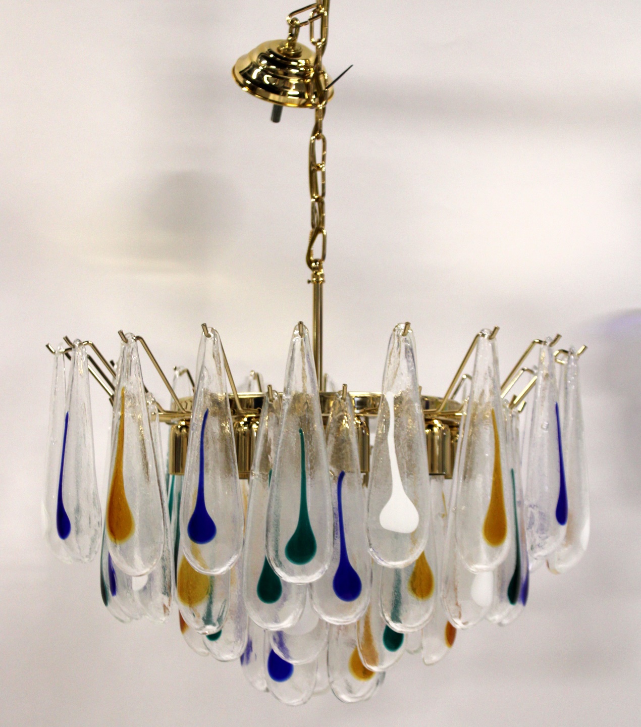 MODERN MURANO CHANDELIER WITH GLASS