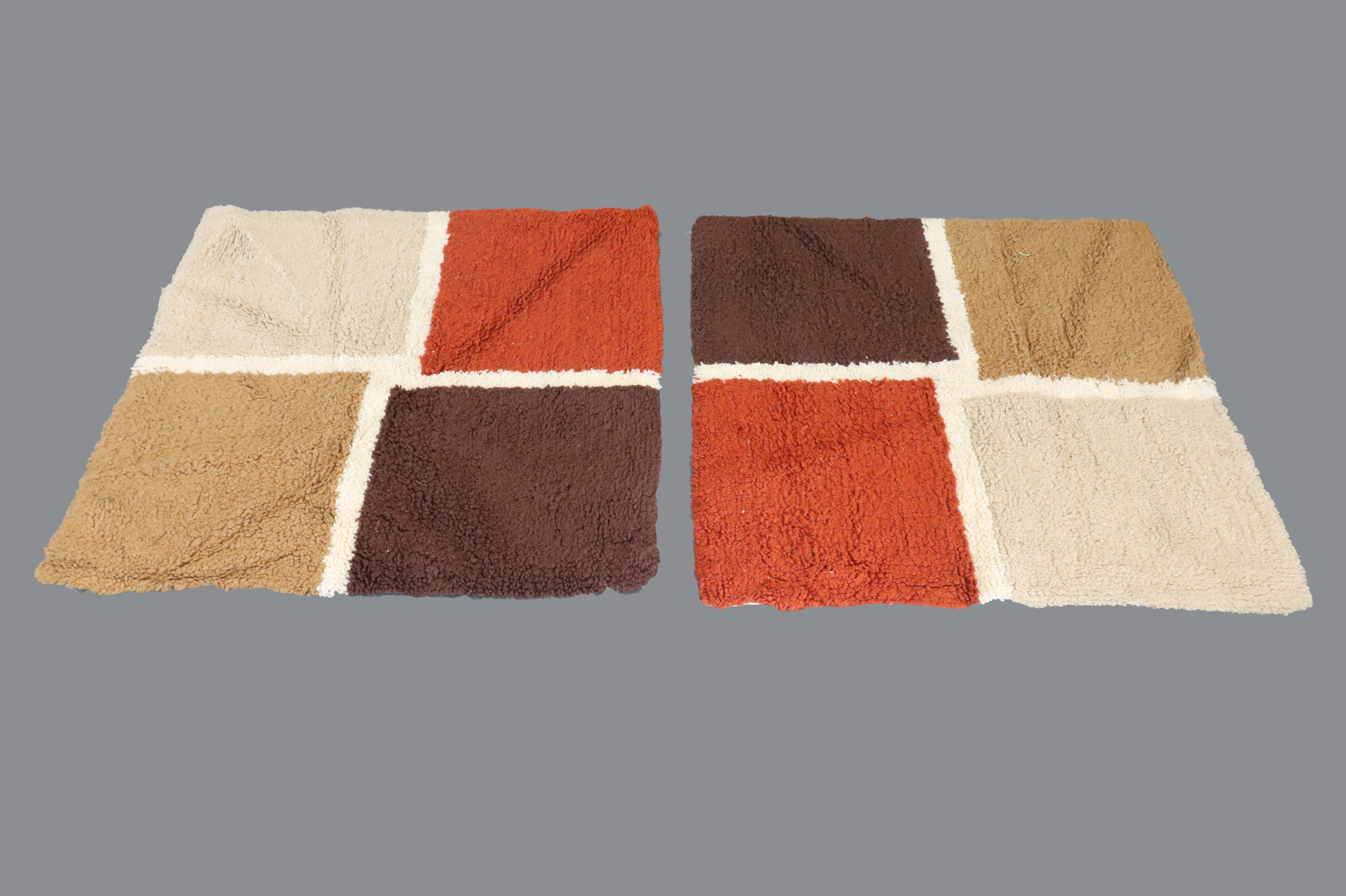 MODERN NEUTRALS SQUARE SHAG RUGS,