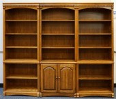 MODERN OAK VENEER THREE-SECTIO