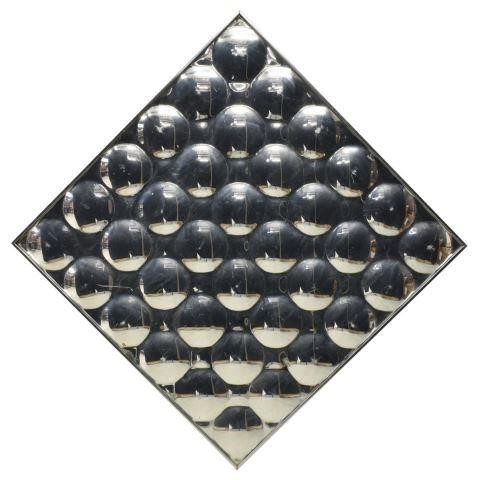 MODERN OP ART CONVEX BUBBLE MIRROR,