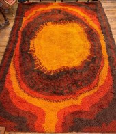 MODERN ORANGE RUG SCANDINAVIAN