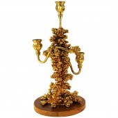 MODERN ORGANIC GILT BRONZE CAN