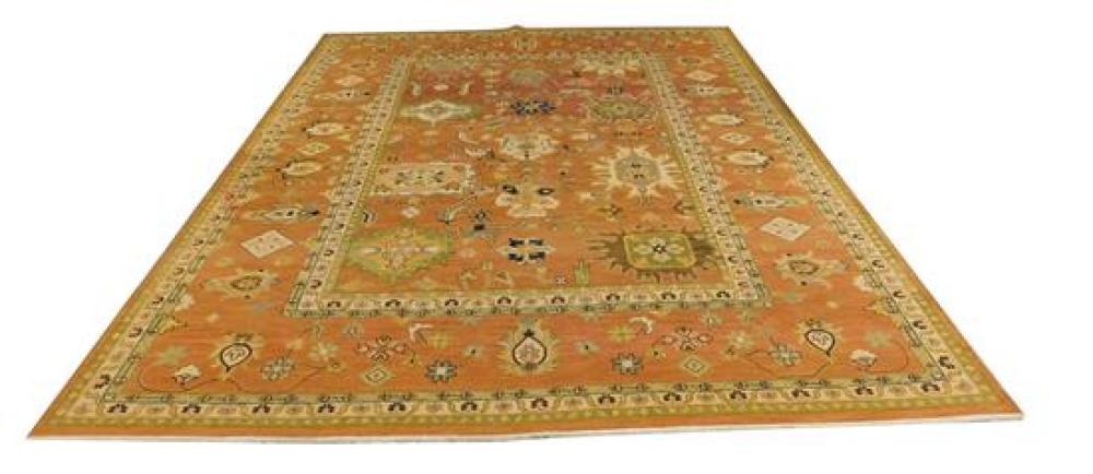 MODERN ORIENTAL FLAT WEAVE RUG, 11'