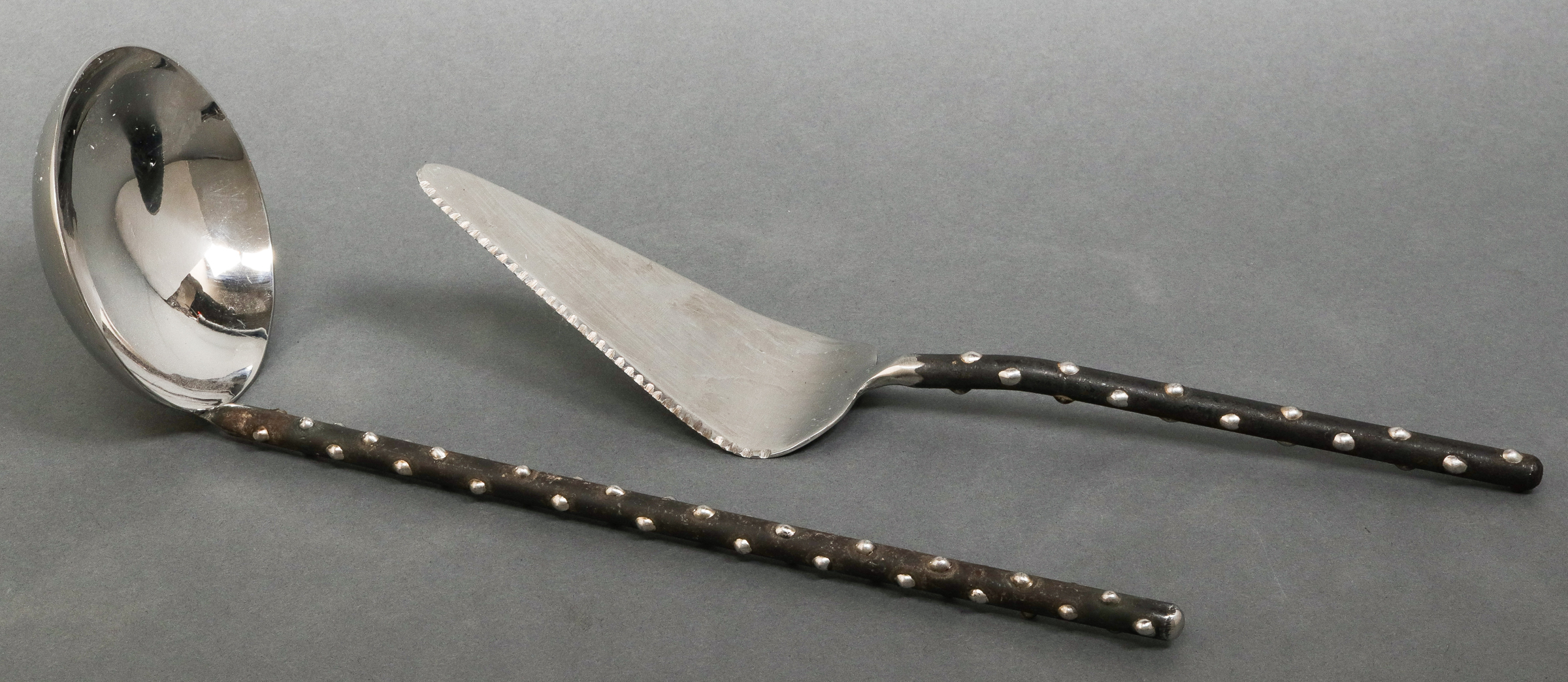 MODERN OXIDIZED STEEL SERVING