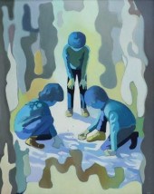 MODERN PAINTING CHILDREN PLAYI