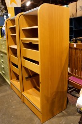 MODERN PAIR OF MAPLE UPRIGHT C
