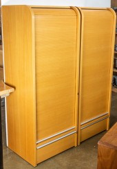 MODERN PAIR OF MAPLE UPRIGHT C