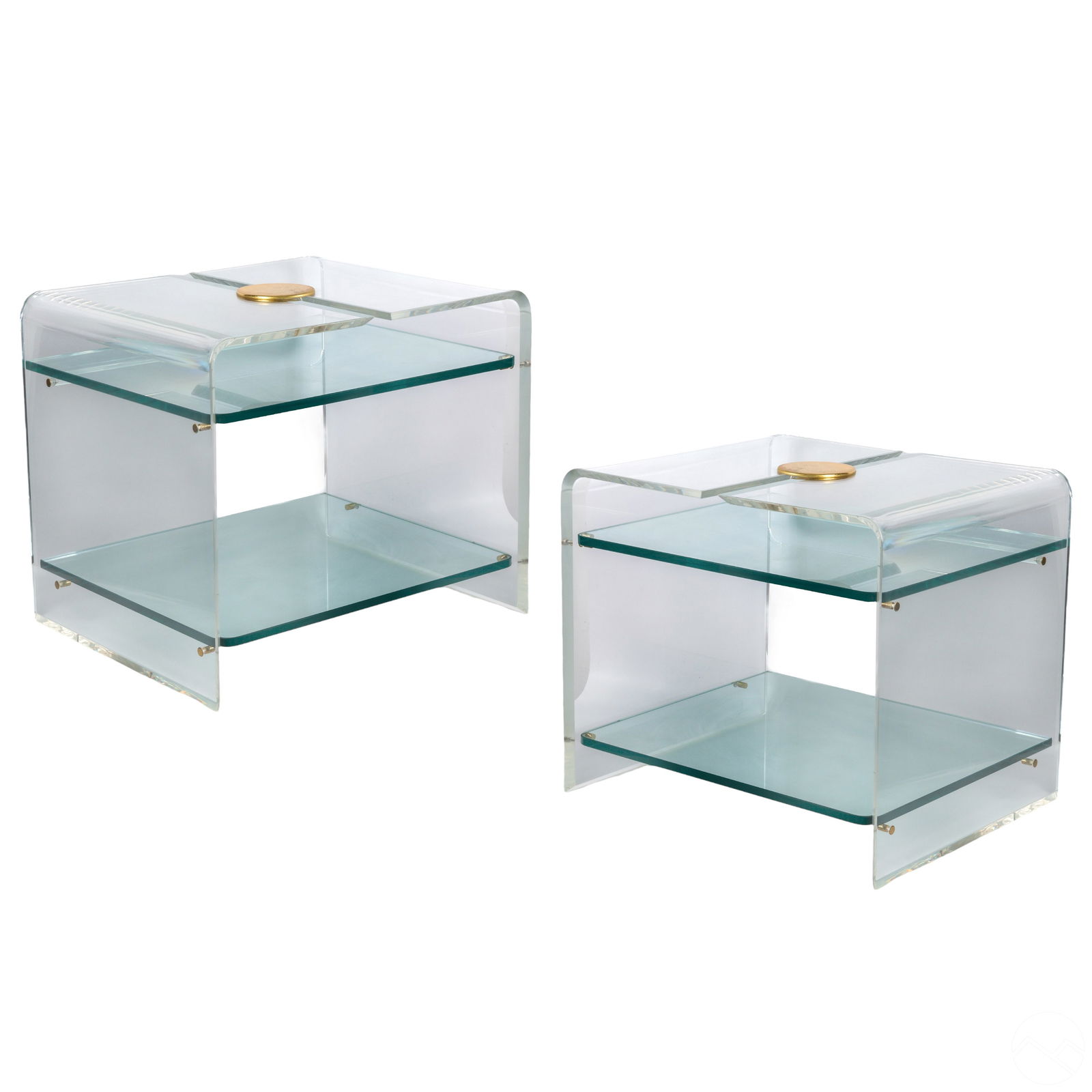 MODERN PAIR SPRINGER STYLE LUCITE