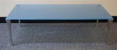 MODERN PALE BLUE GLASS TOP CHR