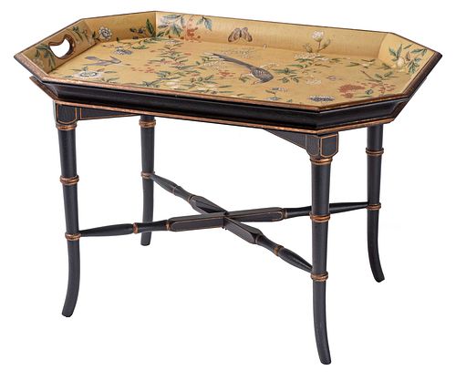 MODERN PARCEL GILT DECORATED TRAY