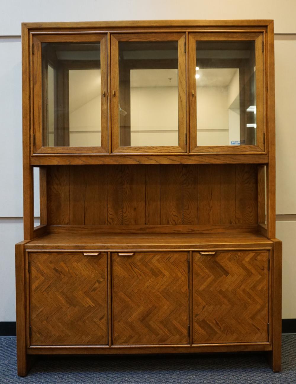 MODERN PARQUETRY OAK CREDENZA