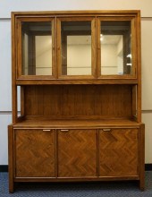 MODERN PARQUETRY OAK CREDENZA