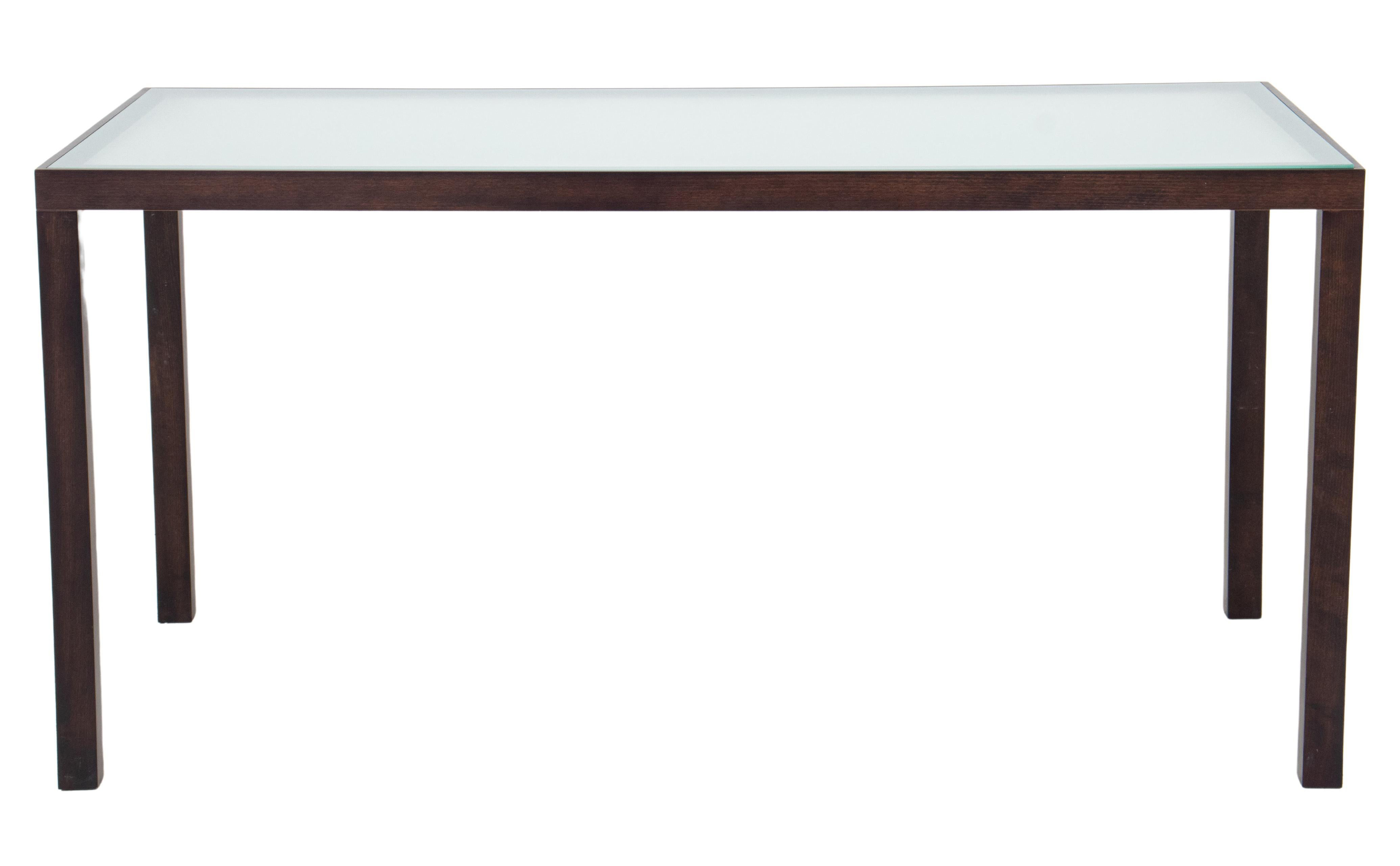 MODERN PARSONS TABLE WITH INSET