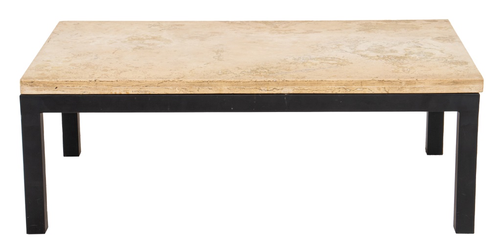 MODERN PARSONS TRAVERTINE STEEL LOW