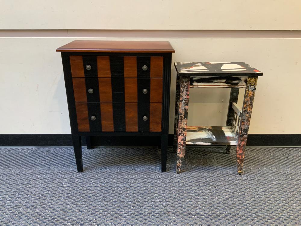 MODERN PARTIAL EBONIZED FRUITWOOD
