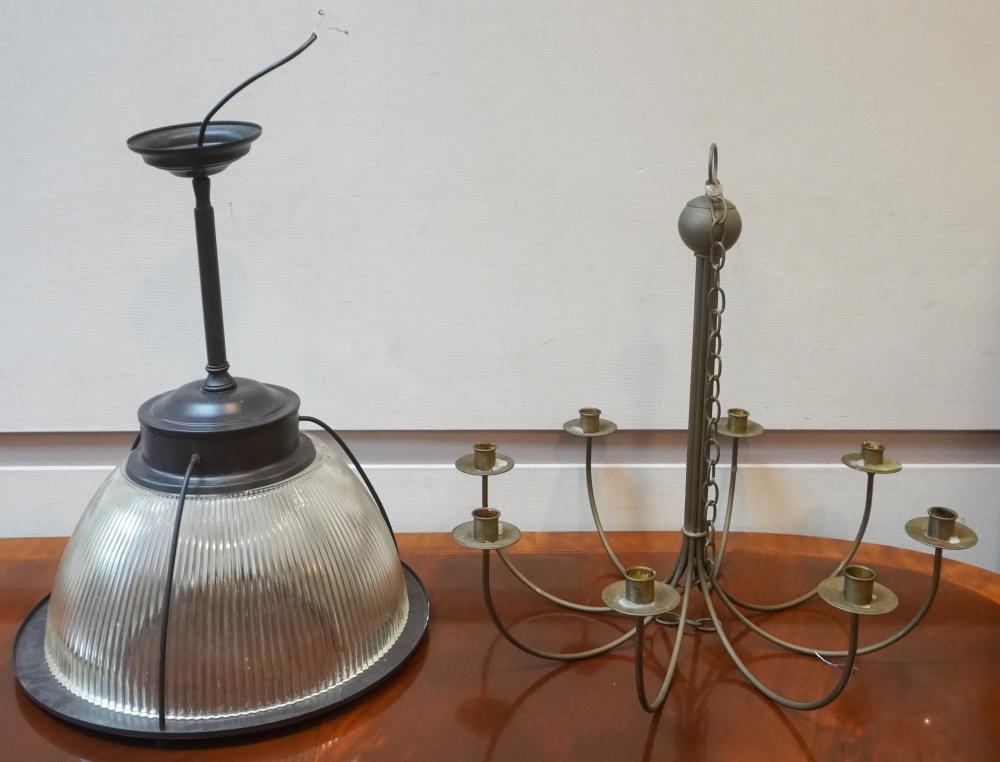 MODERN PATINATED METAL AND GLASS