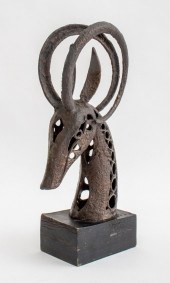 MODERN PATINATED METAL GAZELLE