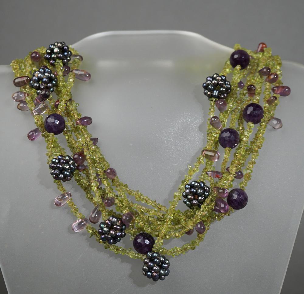 MODERN PEARL, AMETHYST AND