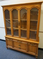 MODERN PECAN CHINA CABINETMode