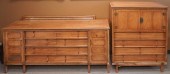 MODERN PECAN TRIPLE DRESSER WI