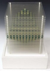 MODERN PLEXIGLASS OP ART SCULP