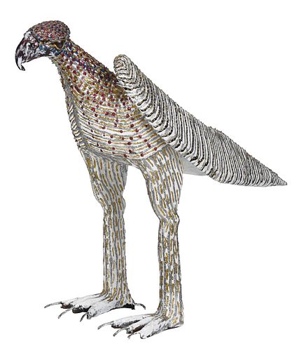 MODERN POLYCHROMED WOOD EAGLE