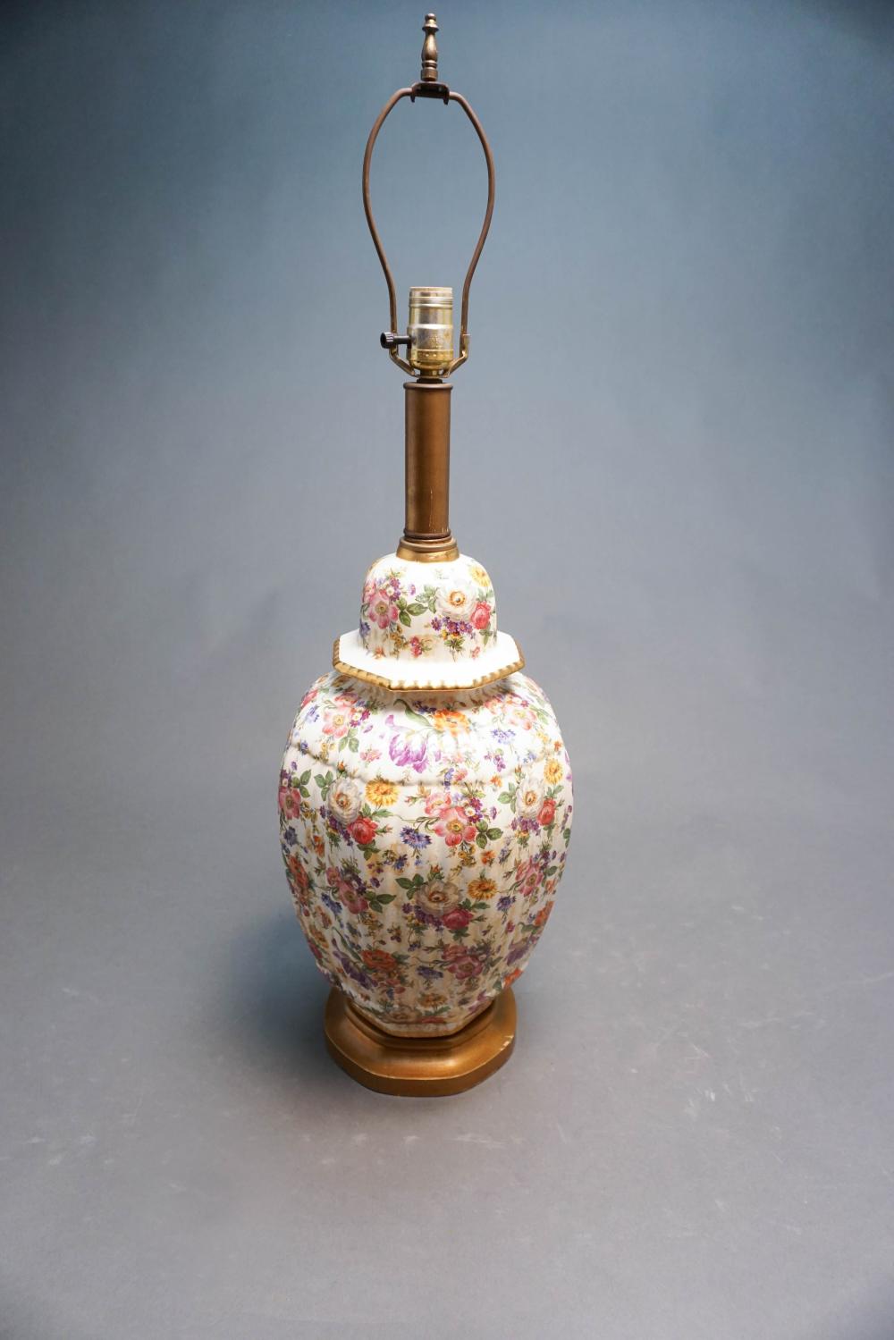 MODERN PORCELAIN FLORAL DECORATED