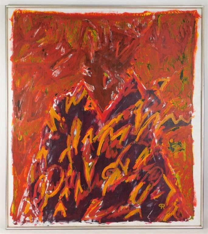 MODERN RED ABSTRACT EXPRESSIONISM