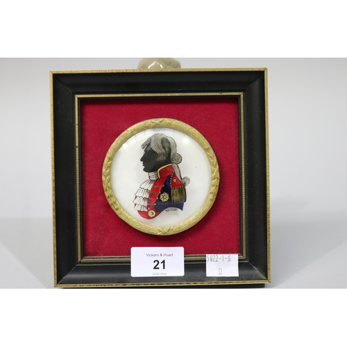 Modern reverse painted miniature