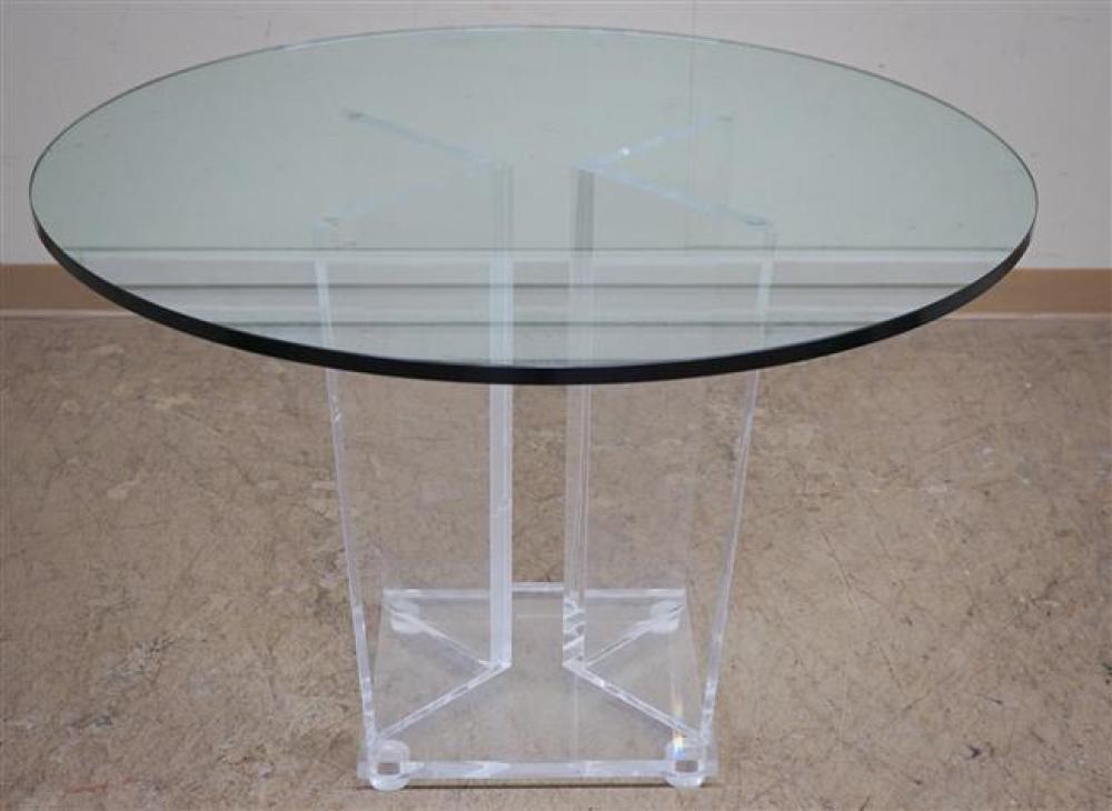 MODERN ROUND GLASS TOP DINETTE