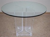 MODERN ROUND GLASS TOP DINETTE