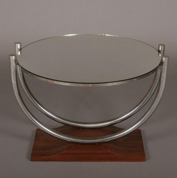 Modern round mirrored coffee