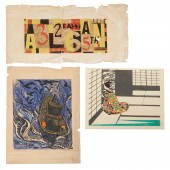 MODERN SCHOOL, (3) WOODBLOCK P