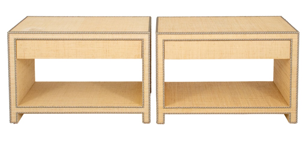 MODERN SEAGRASS END TABLES Modern