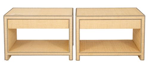 MODERN SEAGRASS END TABLESModern