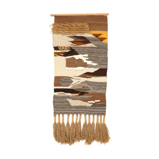 MODERN SIGNED TAPESTRY Wool,