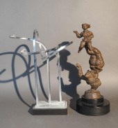 MODERN SILVER PAINTED METAL SC