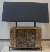 MODERN SILVER PAINTED PLASTER