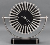 MODERN SILVERED METAL ANALOG M
