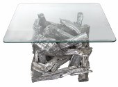 MODERN SILVERED TREE ROOT COFF