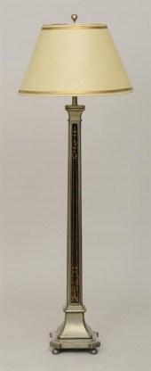 MODERN SILVERED WOOD AND VERRE